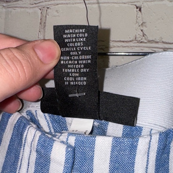 LANE BRYANT Linen Blend Striped Shorts, Size 28, NWOT - Picture 6 of 9